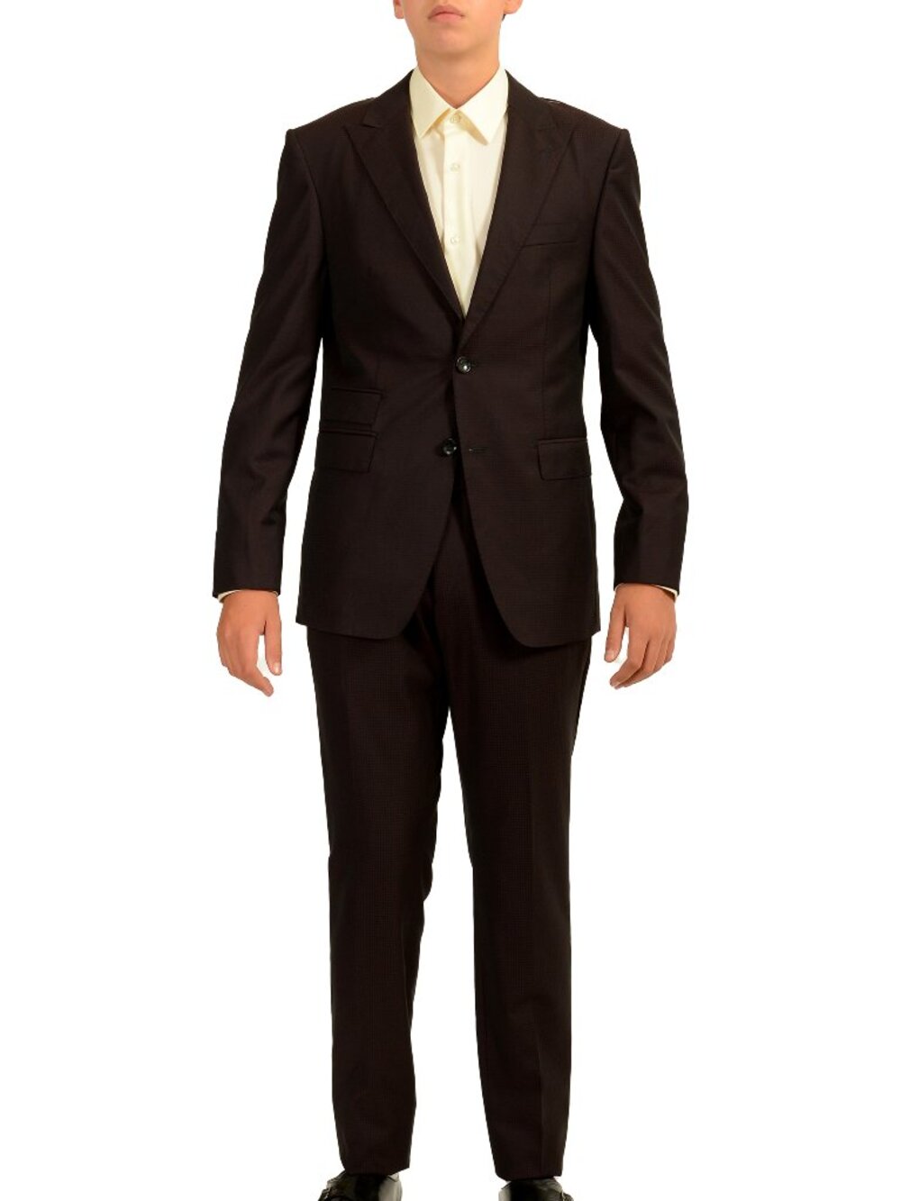 Hugo Boss Men's "Helward1/Gelvin" Slim Fit Blue 100% Wool Suit US 36R IT 46R
